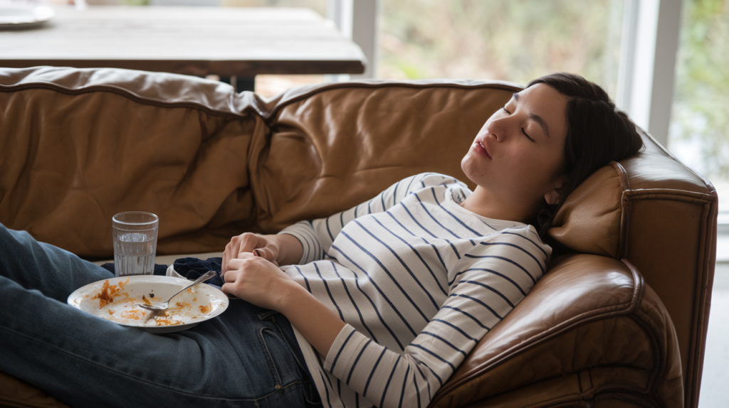 기능성 소화 불량 먹고 자기